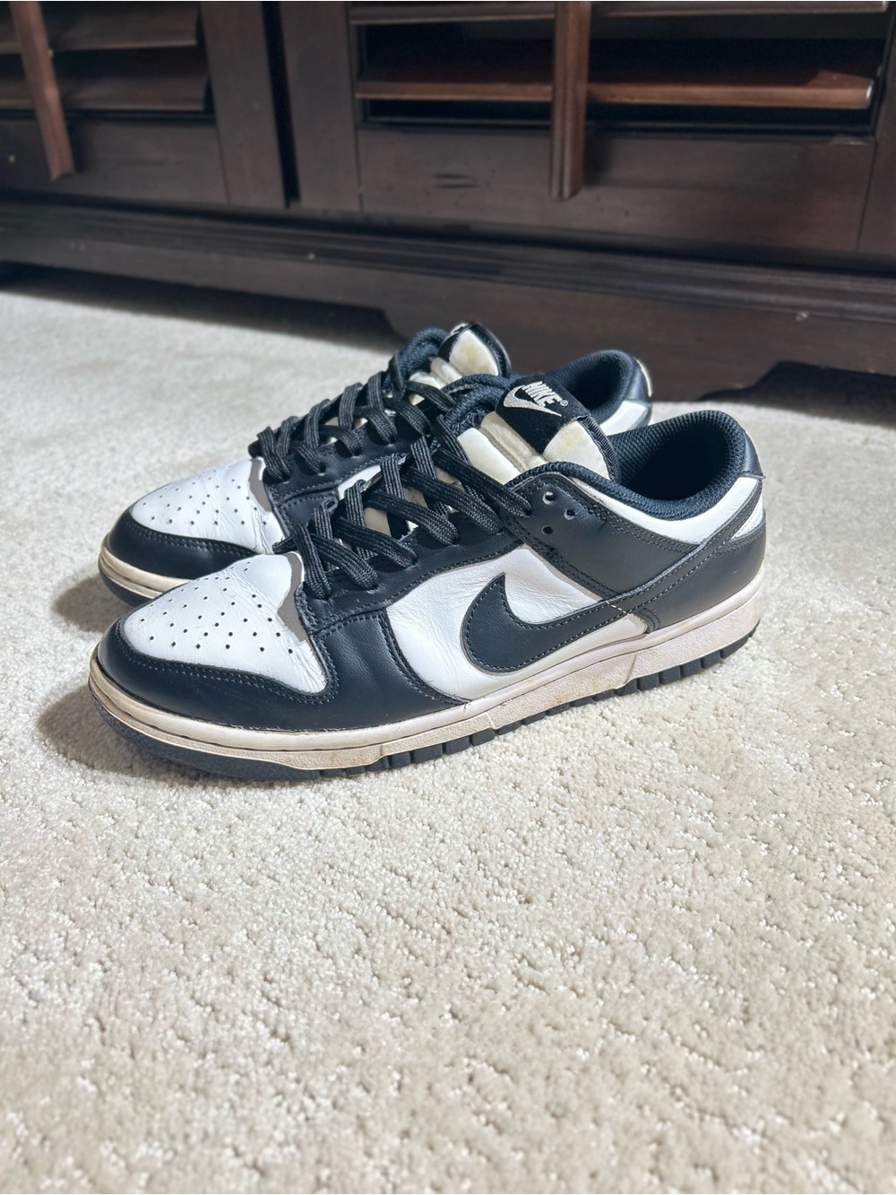 Nike Dunk Low Panda black and white sneakers DD1503-101